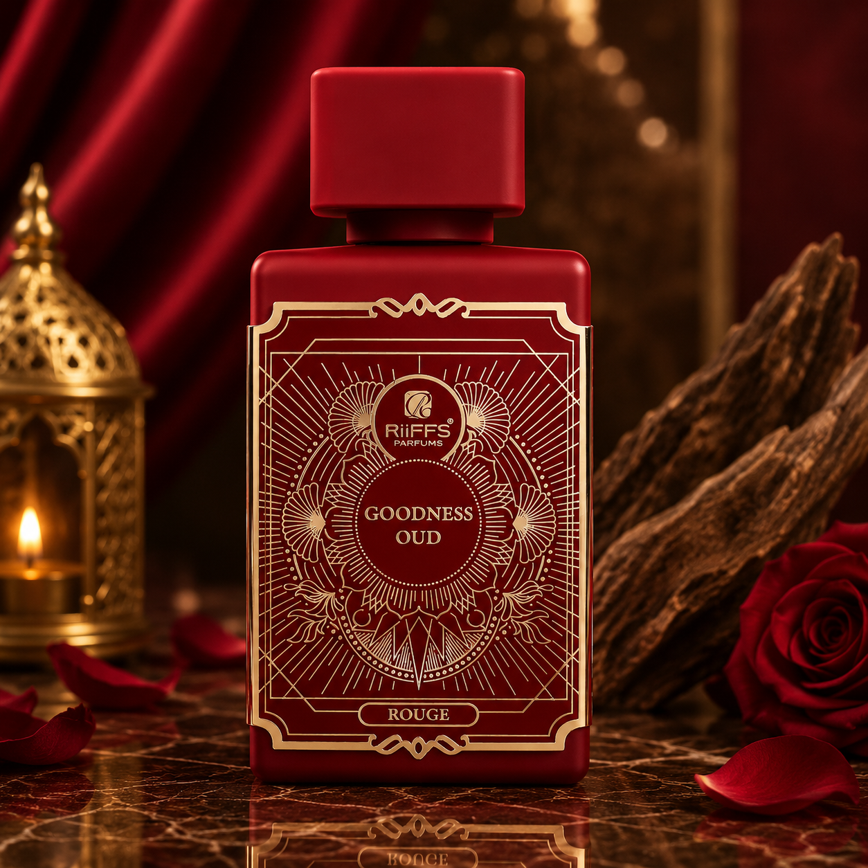 RiiFFS Goodness Oud Rouge | Long-Lasting Eau De Parfum | Luxurious Unisex Fragrance – Long-Lasting & Elegant Gift – 100ml (Red)