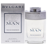 Bvlgari Man Rain Essence Eau de Parfum 100ml bottle and box, men's fragrance.