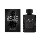 Uomo Signature eau de parfum for men by Salvatore Ferragamo, black bottle and box