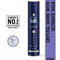 Schwarzkopf TAFT Ultimate Hair Spray for Crystal Shine Hold 5+ for 72 Hours - 250ml
