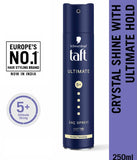 Schwarzkopf TAFT Ultimate Hair Spray for Crystal Shine Hold 5+ for 72 Hours - 250ml