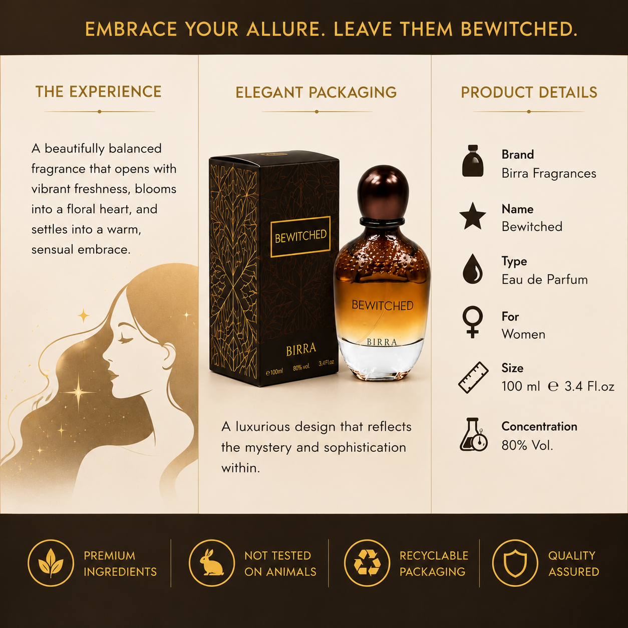 BIRRA Women Bewitched Eau De Parfum - 100 ml