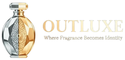 Luxury perfume bottle with gold and silver design, showcasing elegant fragrance identity